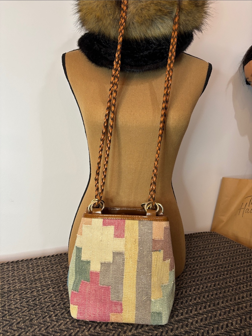 Franco Sarto Multicolor Woven Shoulder Bag
